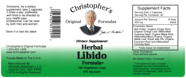 Herbal Libido SKU Label ()