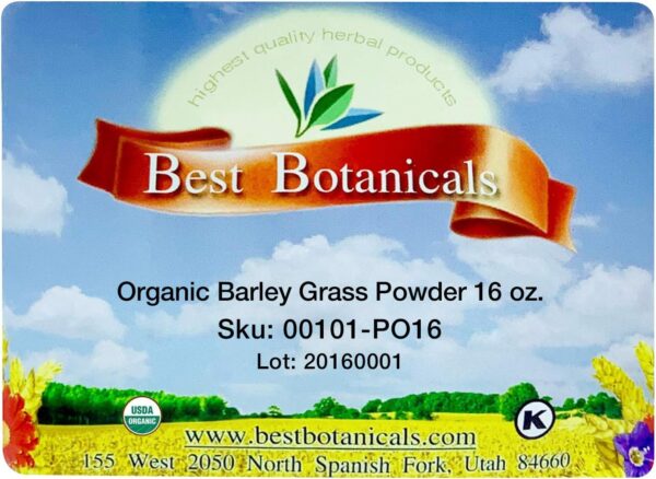 barleygrass SKU PO Label