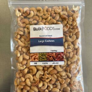 Large Rosted Salted Cashews SKU BF NUTS