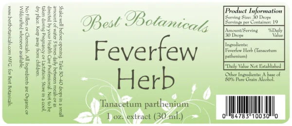 Feverfew UPC FFH Label